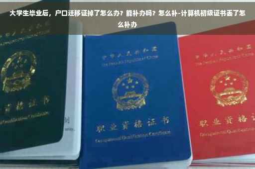 大学生毕业后，户口迁移证掉了怎么办？能补办吗？怎么补-计算机初级证书丢了怎么补办