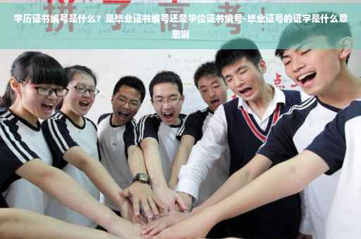 学历证书编号是什么？是毕业证书编号还是学位证书编号-毕业证号的证字是什么意思啊