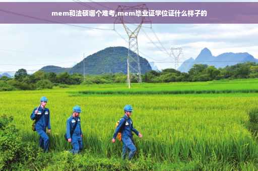 mem和法硕哪个难考,mem毕业证学位证什么样子的
