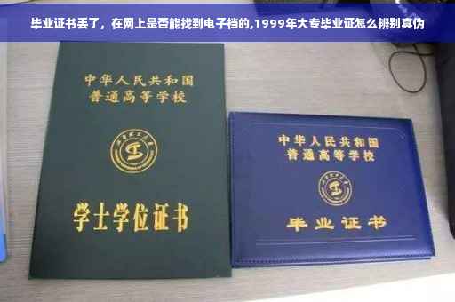 毕业证书丢了，在网上是否能找到电子档的,1999年大专毕业证怎么辨别真伪