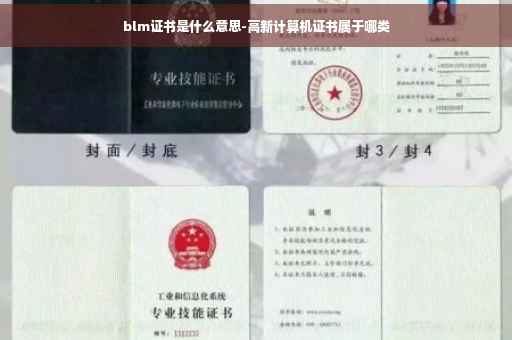 blm证书是什么意思-高新计算机证书属于哪类