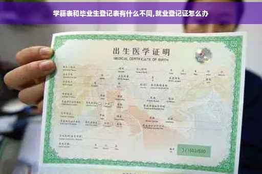 学籍表和毕业生登记表有什么不同,就业登记证怎么办
