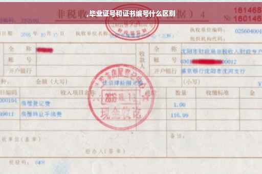 ,毕业证号和证书编号什么区别