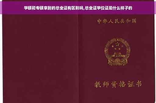 学硕和专硕拿到的毕业证有区别吗,毕业证学位证是什么样子的