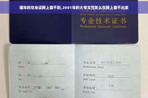 哪年的毕业证网上查不到,2001年的大专文凭怎么在网上查不出来