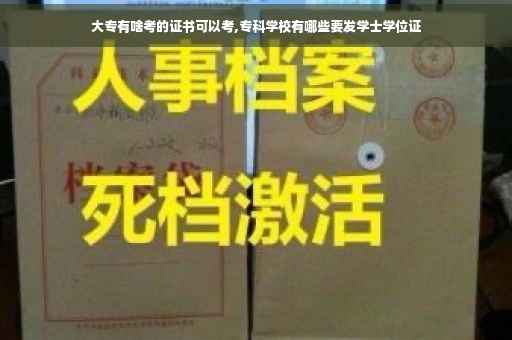 大专有啥考的证书可以考,专科学校有哪些要发学士学位证