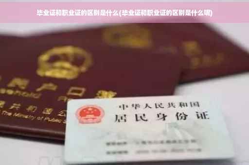 毕业证和职业证的区别是什么(毕业证和职业证的区别是什么呢)