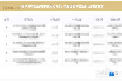 一般大学毕业证发放时间分几批-毕业证和学位证什么时候发放
