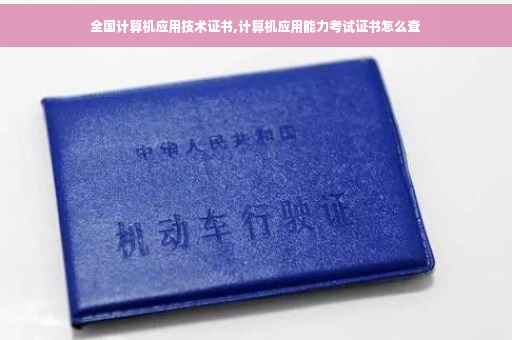 全国计算机应用技术证书,计算机应用能力考试证书怎么查
