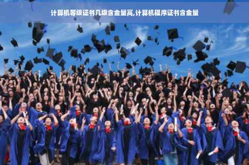 计算机等级证书几级含金量高,计算机程序证书含金量