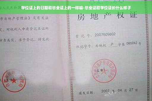 学位证上的日期和毕业证上的一样嘛-毕业证和学位证长什么样子
