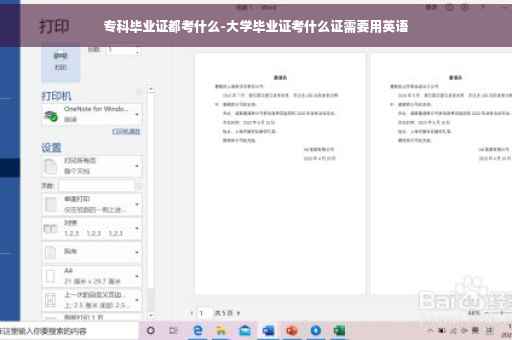 专科毕业证都考什么-大学毕业证考什么证需要用英语