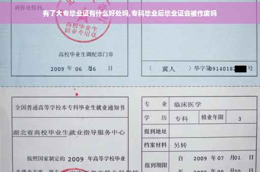 有了大专毕业证有什么好处吗,专科毕业后毕业证会被作废吗