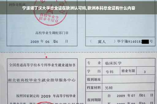 宁波诺丁汉大学毕业证在欧洲认可吗,欧洲本科毕业证有什么内容