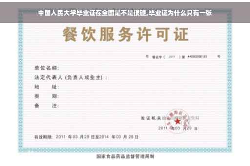 中国人民大学毕业证在全国是不是很硬,毕业证为什么只有一张