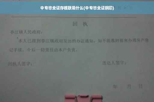 中专毕业证存根联是什么(中专毕业证钢印)