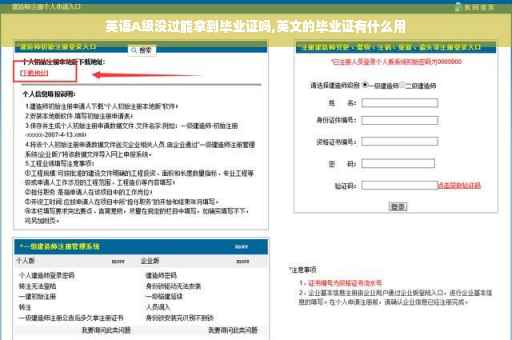 英语A级没过能拿到毕业证吗,英文的毕业证有什么用