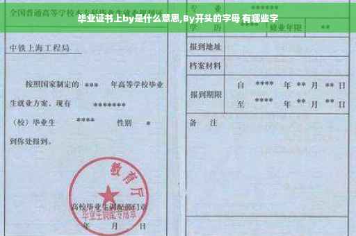 毕业证书上by是什么意思,By开头的字母 有哪些字