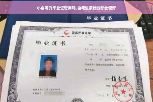 小自考的毕业证管用吗,自考生拿什么毕业证好