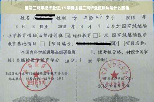 宝清二高学校毕业证,19年确山县二高毕业证照片是什么颜色