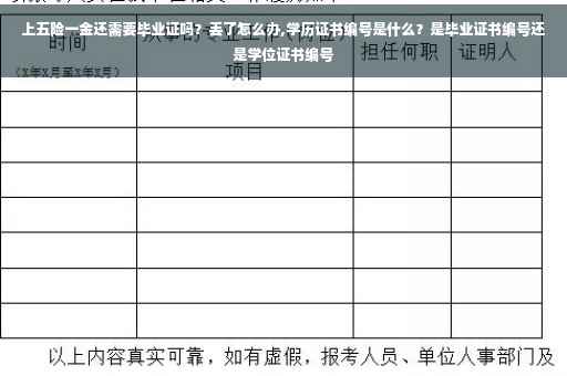 上五险一金还需要毕业证吗?丢了怎么办,学历证书编号是什么?是毕业证书编号还是学位证书编号 上五险一金还需要毕业证吗?丢了怎么办,学历证书编号是什么?是毕业证书编号还是学位证书编号