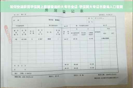 如何快速获得学信网上能够查询的大专毕业证-学信网大专证书查询入口官网