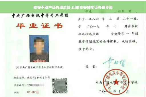 泰安不动产证办理流程,山东泰安残疾证办理步骤