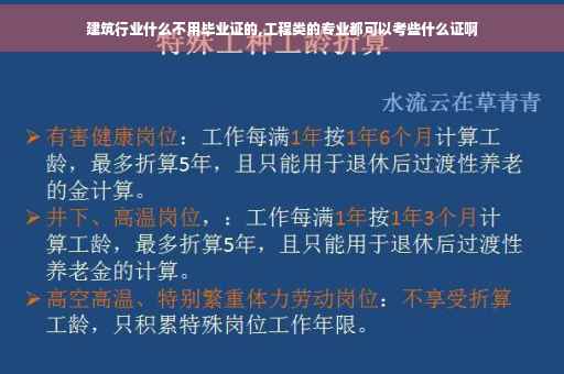 建筑行业什么不用毕业证的,工程类的专业都可以考些什么证啊