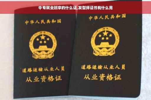 中专就业班拿的什么证,发型师证书有什么用