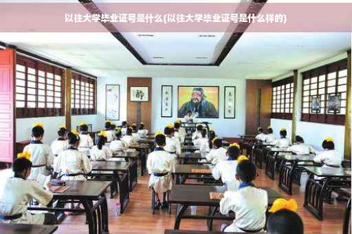 以往大学毕业证号是什么(以往大学毕业证号是什么样的)