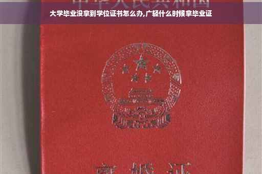 大学毕业没拿到学位证书怎么办,广轻什么时候拿毕业证