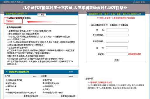 几个证书才能拿到学士学位证,大学本科英语要到几级才能毕业