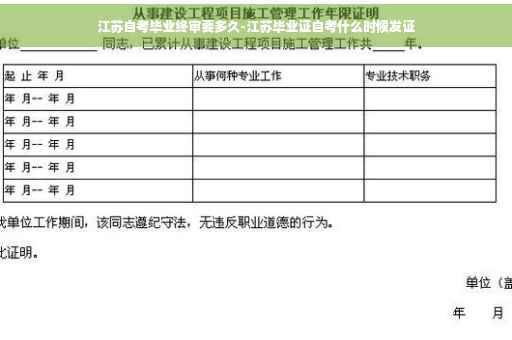 江苏自考毕业终审要多久-江苏毕业证自考什么时候发证