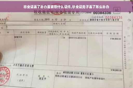 毕业证丢了补办需要带什么证件,毕业证壳子丢了怎么补办