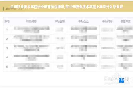 兰州职业技术学院毕业证有防伪线吗,在兰州职业技术学院上学拿什么毕业证