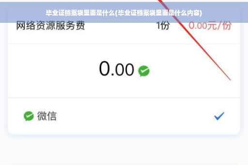 毕业证档案袋里面是什么(毕业证档案袋里面是什么内容)