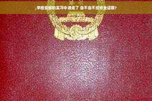 ,学校安排的实习中途走了 会不会不给毕业证啊?