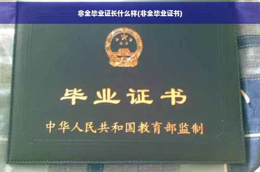 非全毕业证长什么样(非全毕业证书)