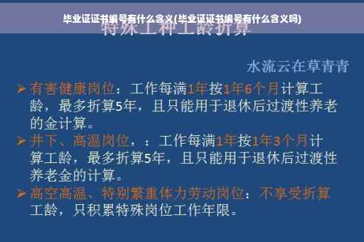 毕业证证书编号有什么含义(毕业证证书编号有什么含义吗)