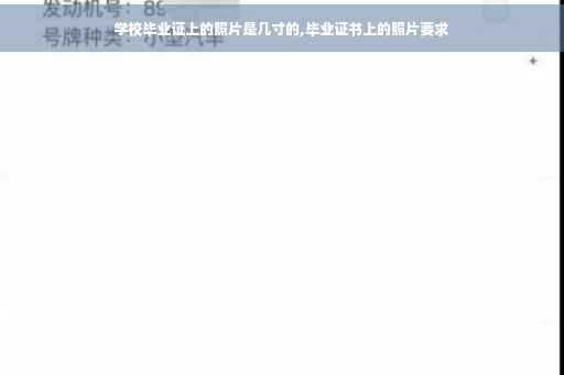 学校毕业证上的照片是几寸的,毕业证书上的照片要求