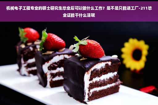 机械电子工程专业的硕士研究生毕业后可以做什么工作？是不是只能进工厂-211毕业证能干什么活呢