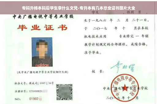 专科升格本科后学生拿什么文凭-专升本有几本毕业证书图片大全