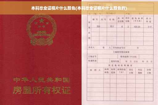 本科毕业证相片什么颜色(本科毕业证相片什么颜色的)