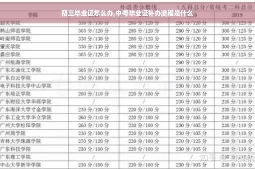 初三毕业证怎么办,中考毕业证补办流程是什么