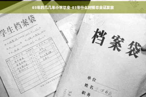 03年的几几年小学毕业-03年什么时候毕业证发放