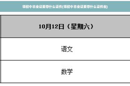 领初中毕业证要带什么证件(领初中毕业证要带什么证件去)