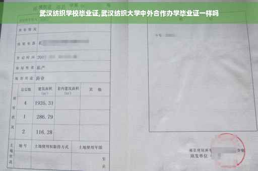 武汉纺织学校毕业证,武汉纺织大学中外合作办学毕业证一样吗
