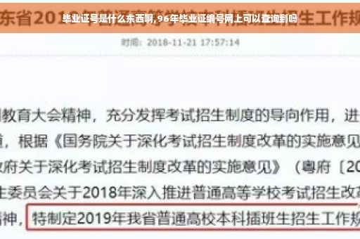 毕业证号是什么东西啊,96年毕业证编号网上可以查询到吗
