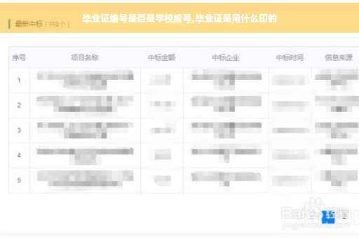 毕业证编号是否是学校编号,毕业证是用什么印的