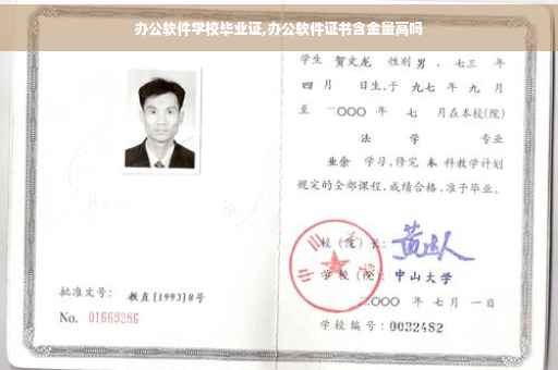 办公软件学校毕业证,办公软件证书含金量高吗